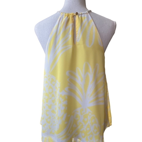 LILY PULITZER FOR TARGET YELLOW AND WHITE SLEEVELESS PULLOVER TOP SIZE SMALL - Picture 6 of 10